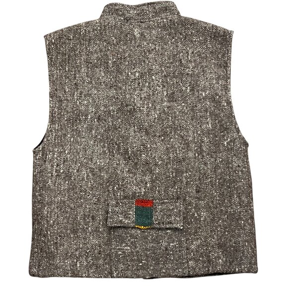 Guatemala Wool Zip Vest, Pockets, Brown, M - Picture 2 of 8